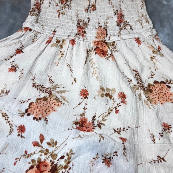 Altar'd State Womens Size Small Shorts Romper Tan Floral Cottagecore Boho Mini - Picture 12 of 16